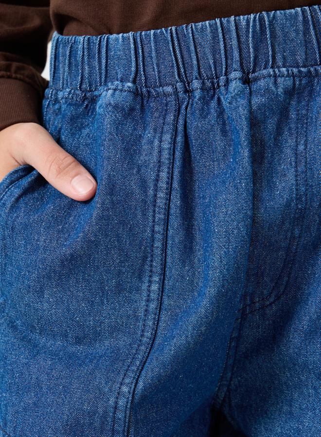 Styli Teens Blue Paneled Jeans with Pockets - Image 3