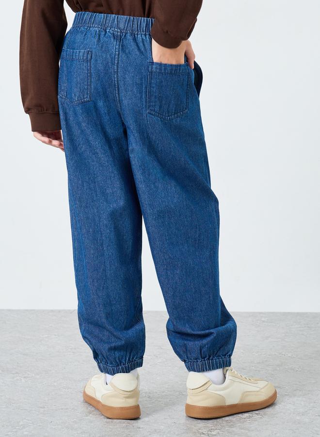 Styli Teens Blue Paneled Jeans with Pockets - Image 4