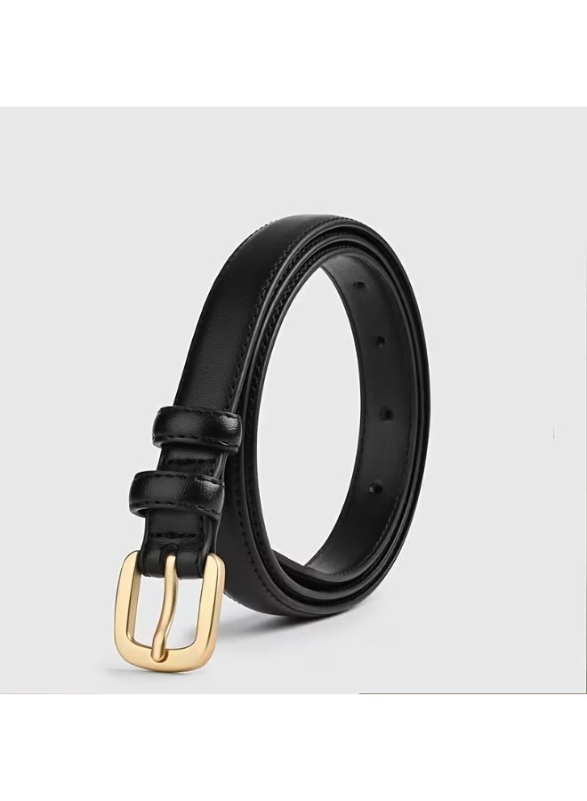 Goolsky 1pc Vintage Style Women'S Belt, Casual Solid Color Faux Leather with Golden-Tone Buckle, Versatile Accessory for Evening Dates, Parties, and Everyday Wear（ L ) - Image 5