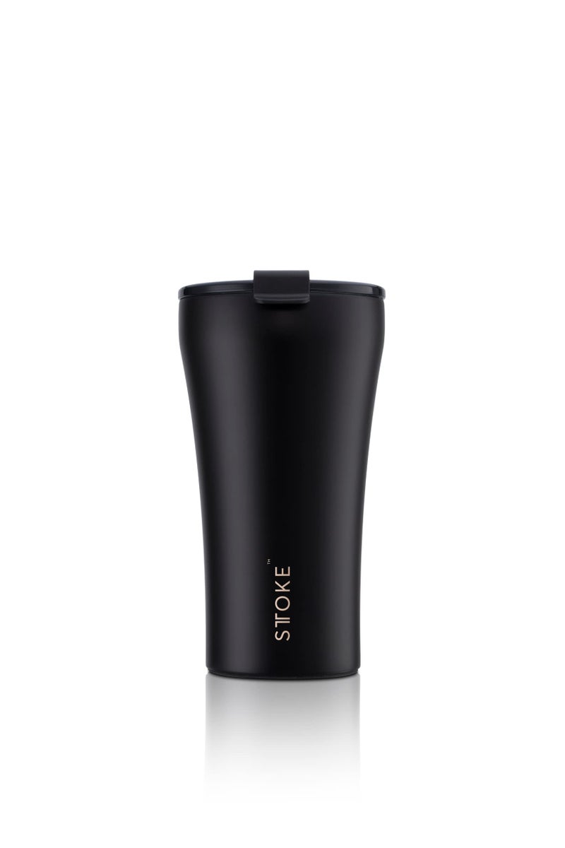 Sttoke Leakproof Ceramic Reusable Coffee Cup 12 oz  Luxe Black SLP12LB0613 0