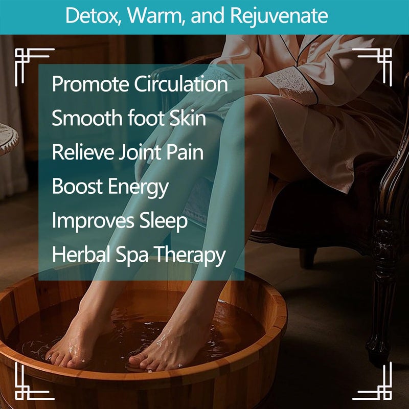 Fasplendor Foot Soaking Salts with Herbs Epsom Salt Lavender and Mugwort Foot Bath Spa for Soothing Relaxation Detox Pain Relief and Softening Dry Cracked Feet Relax Warm Pedicure 10 Sachets - Image 3