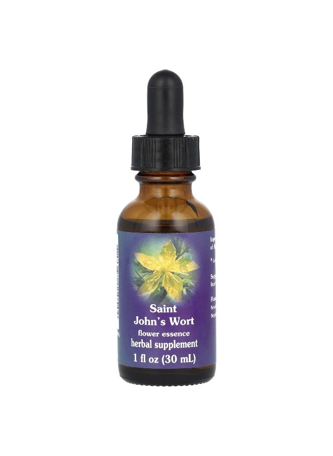 Flower Essence Services Flower Essence Services, Saint John's Wort, Flower Essence, 1 fl oz (30 ml)  - Image 1