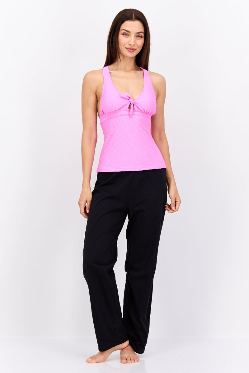 Jessica Simpson Women Textured Padded Bikini Top, Pink  - Image 2