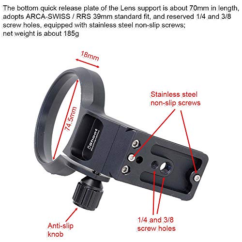 iShoot Metal Tripod Mount Ring Lens Collar Compatible with Canon RF 28-70mm f/2L USM, Lens Support Holder Bracket Bottom is Arca-Swiss Fit Quick Release Plate Suitable for ARCA Fit Tripod Head Clamp - Image 5