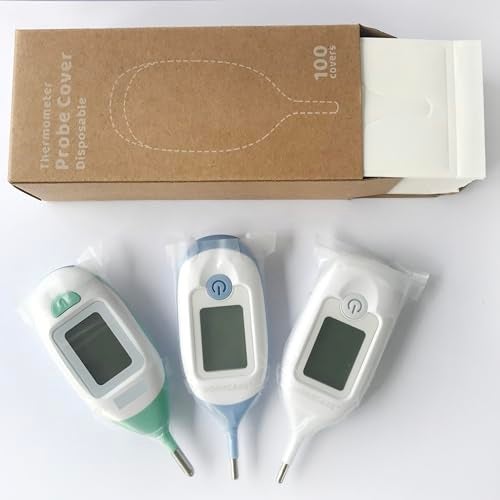 Nomeoop Disposable Cover for Rectal Thermometers - Special for Large Display & Short Probe Baby/Pet Rectal Thermometers (Covers -100 pcs) - Image 3