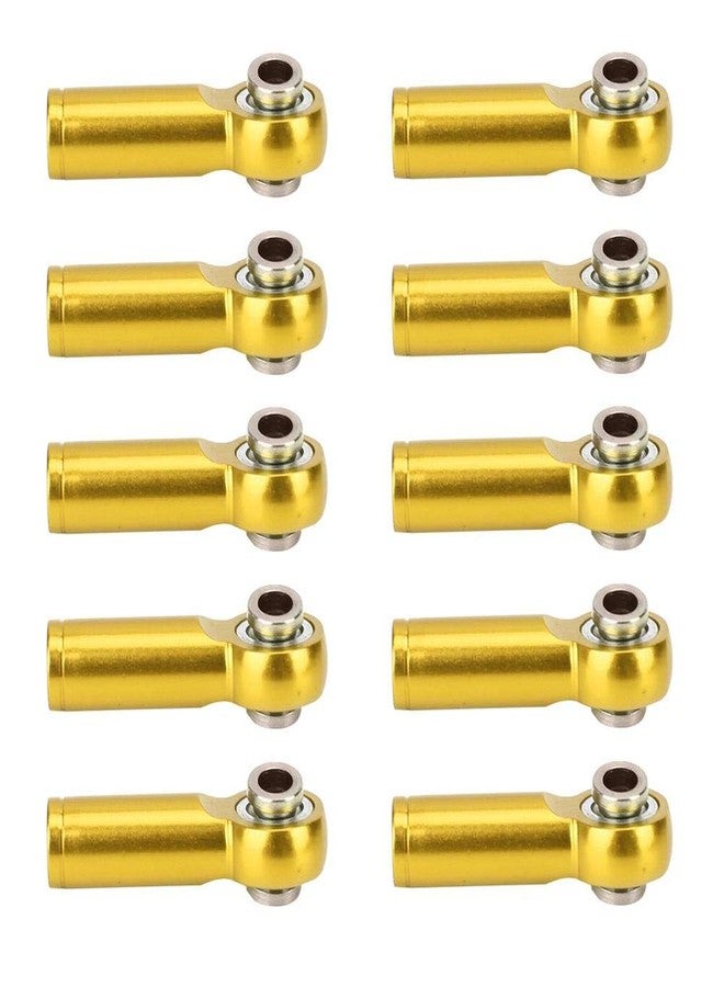 Dilwe 10PCS Link Rod End Joint, M4 Aluminium Alloy Ball Holder Tie for 1/10 RC Car, Truck, Cart Model(Golden) - Image 1