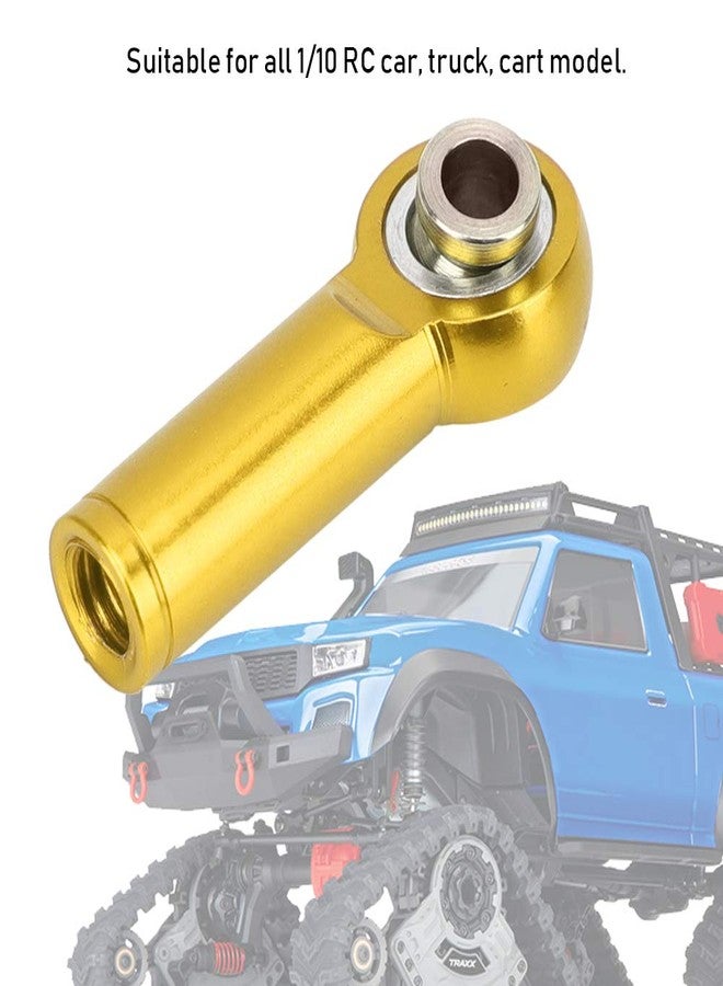 Dilwe 10PCS Link Rod End Joint, M4 Aluminium Alloy Ball Holder Tie for 1/10 RC Car, Truck, Cart Model(Golden) - Image 5