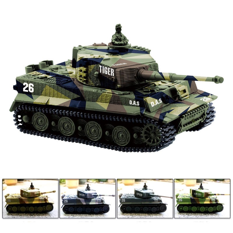 Cheerwing 1:72 German Tiger I Panzer Tank Remote Control Mini RC Tank with Rotating Turret and Sound - Image 2