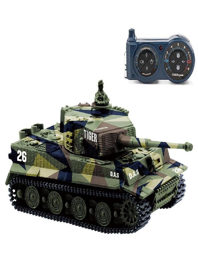 Cheerwing - Cheerwing 1:72 German Tiger I Panzer Tank Remote Control Mini RC Tank with Rotating Turret and Sound - Image 1