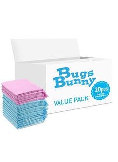 Bugs Bunny Disposable Changing Mats, 20 Counts, Soft Waterproof Mat, Portable Leak Proof Changing Mat, New Mom Leak-Proof Under pad, Mattress Table Protector Pad  - Image 1