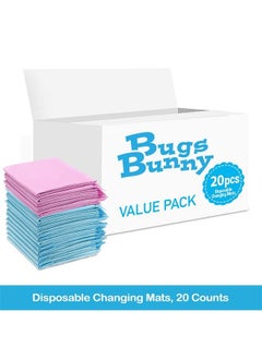 Bugs Bunny Disposable Changing Mats, 20 Counts, Soft Waterproof Mat, Portable Leak Proof Changing Mat, New Mom Leak-Proof Under pad, Mattress Table Protector Pad  - Image 2