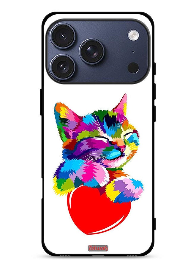 Tolwak Apple iPhone 17 Pro Protective Case Cover Colourful Kitten - Image 1