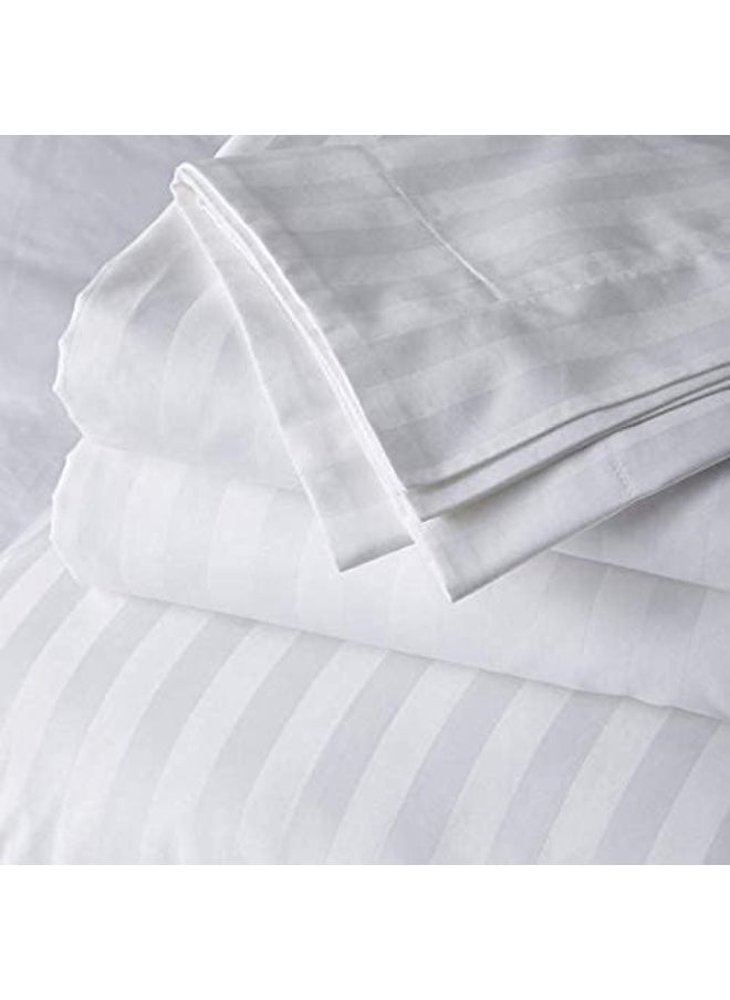 Hotel Linen Klub Hotel Linen Klub King 1-Piece Duvet Cover - 600TC 100% Long Staple Cotton, 1-Inch Stripe Sateen Weave, Luxurious Quality with Easy Button Closure, Size: 245 x 265 cm - Elevate Your Sleep Experience  - Image 2