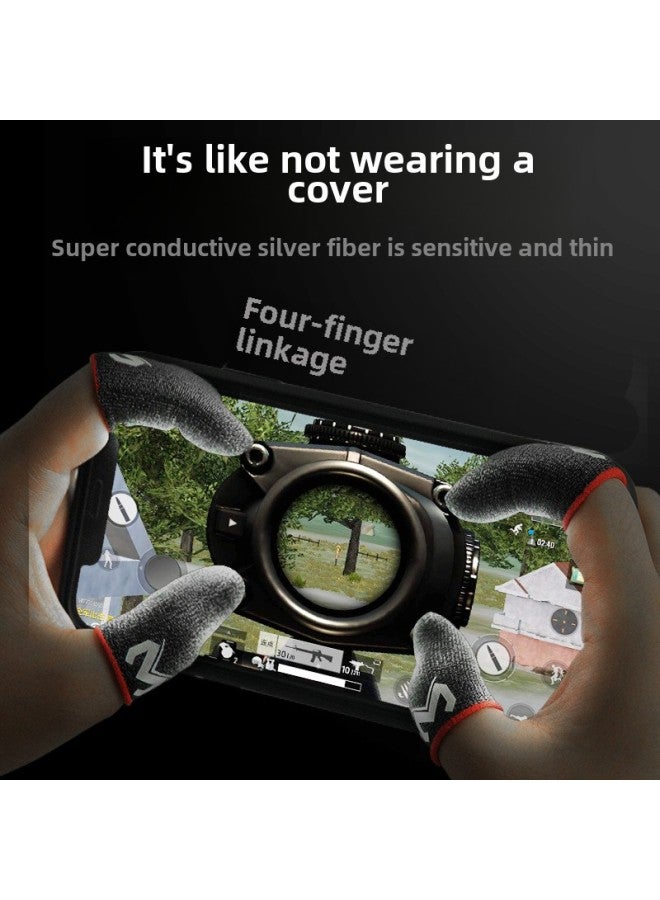 MEMO Rice Ink Game Finger Sleeve King Eating Chicken Walking Artifact Non-slip Touch Screen Hand Swimming Finger Sleeve Anti-sweat Finger Sleeve-Product Color:Rice Ink Finger  - Image 4