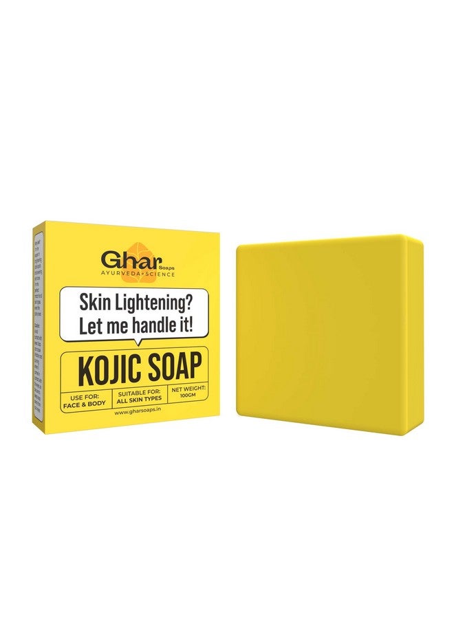 Ghar soaps Kojic Acid 2% Soap With Niacinamide For Pigmentation Sun Damage Brightening Underarm & Reduces Dark Spot Soap For Men & Women Suitable For All Skin Types (Pack Of 1) (100 G) - Image 1