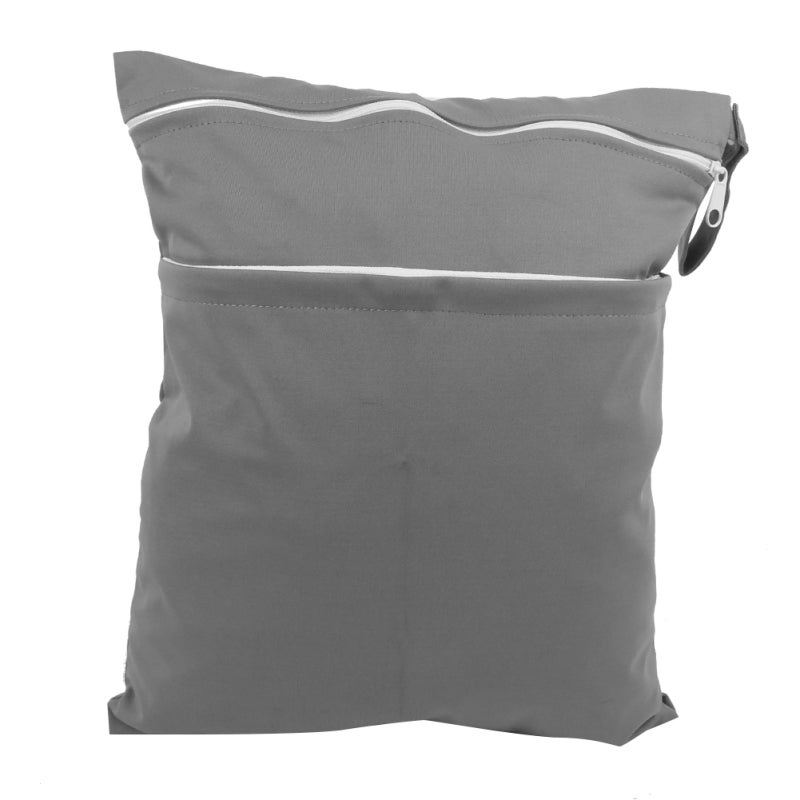 Waterproof Diaper Bag Organizer Grey TPU Fabric - Anti-Allergic Durable Diaper Storage Bag for Travel Daily Use Car Vacation Moms On The Go - Image 2