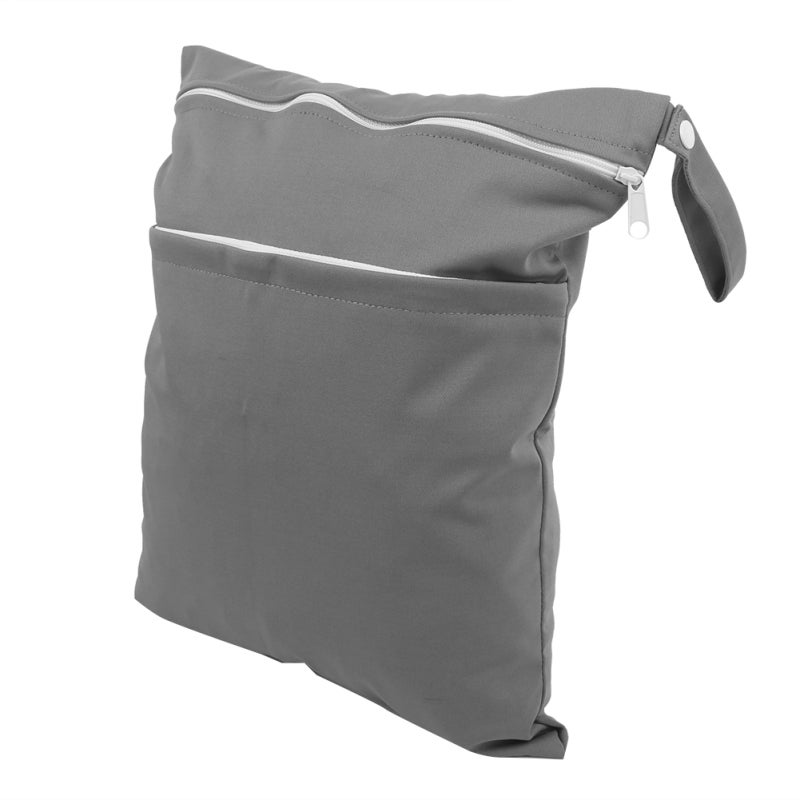 Waterproof Diaper Bag Organizer Grey TPU Fabric - Anti-Allergic Durable Diaper Storage Bag for Travel Daily Use Car Vacation Moms On The Go - Image 3