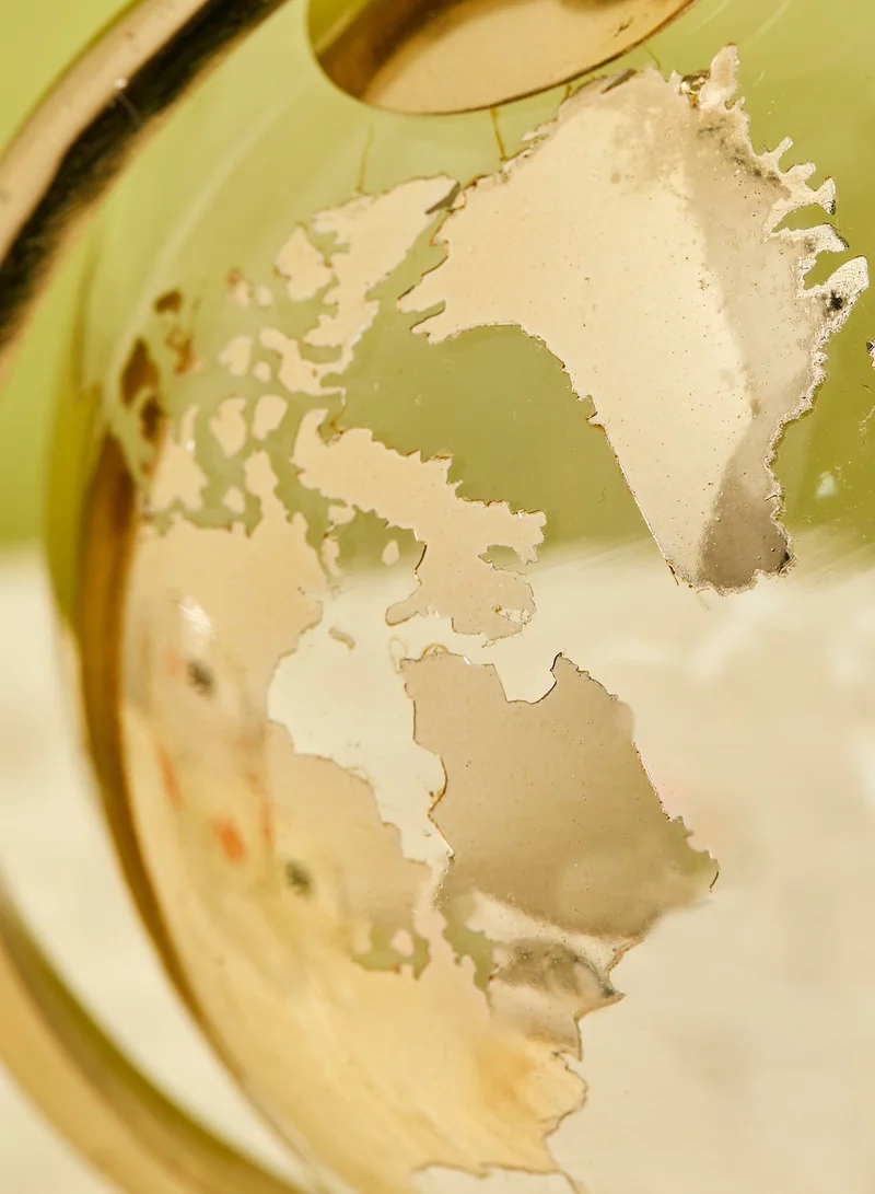 Noire Edit "White & Gold Decorative Globe 11"""