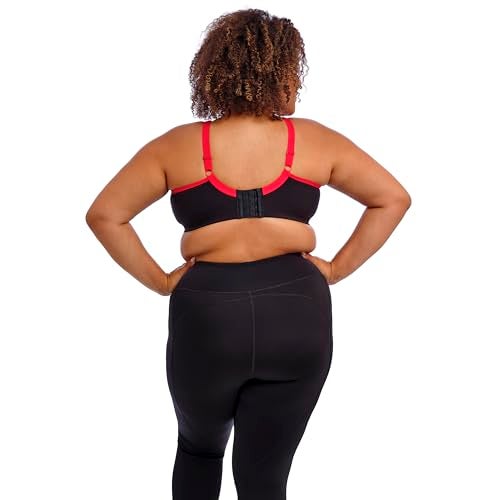 Goddess Women's Plus Size Wireless Soft Cup Sports Bra, Black, 46I - Image 3
