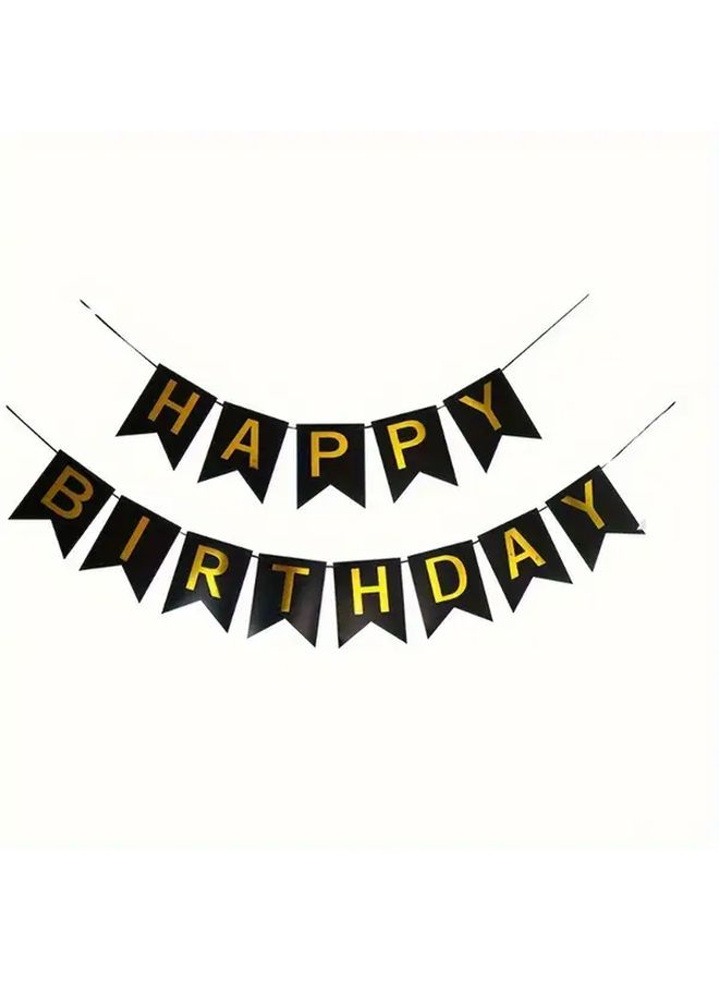 Purple Happy Birthday Dovetail Flag Letter Banner Party Decoration Triangle Fishtail - Image 4
