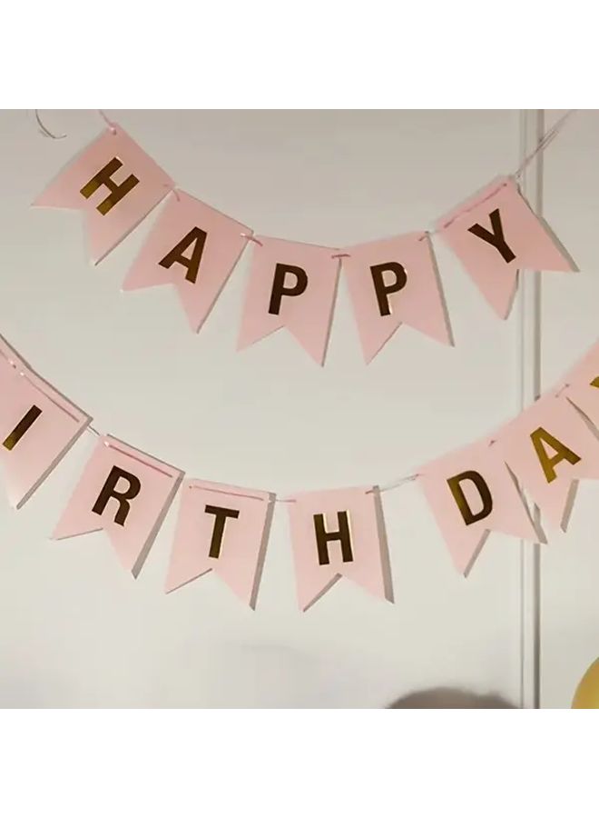 Purple Happy Birthday Dovetail Flag Letter Banner Party Decoration Triangle Fishtail - Image 5