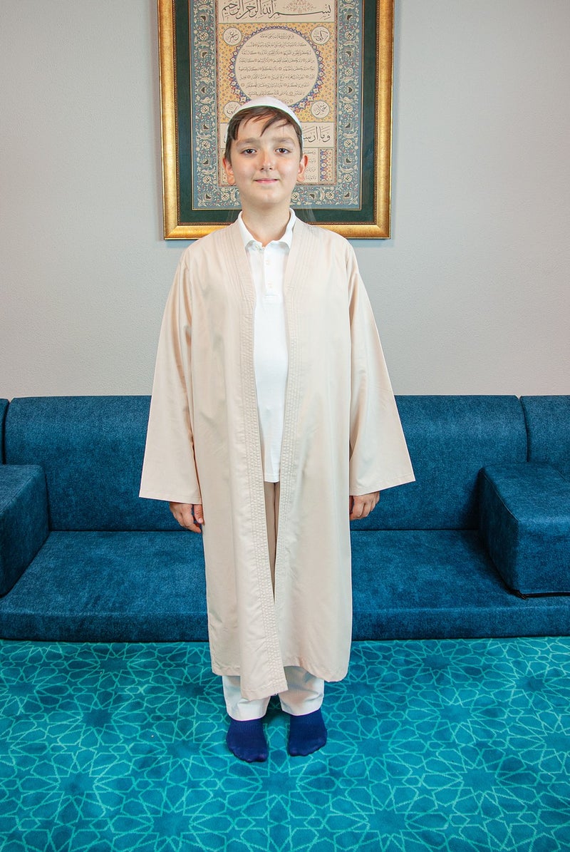 İhvan Online Ihvan Online Cream Bukhara Collar Prayer Dress Boy's Robe - Image 1