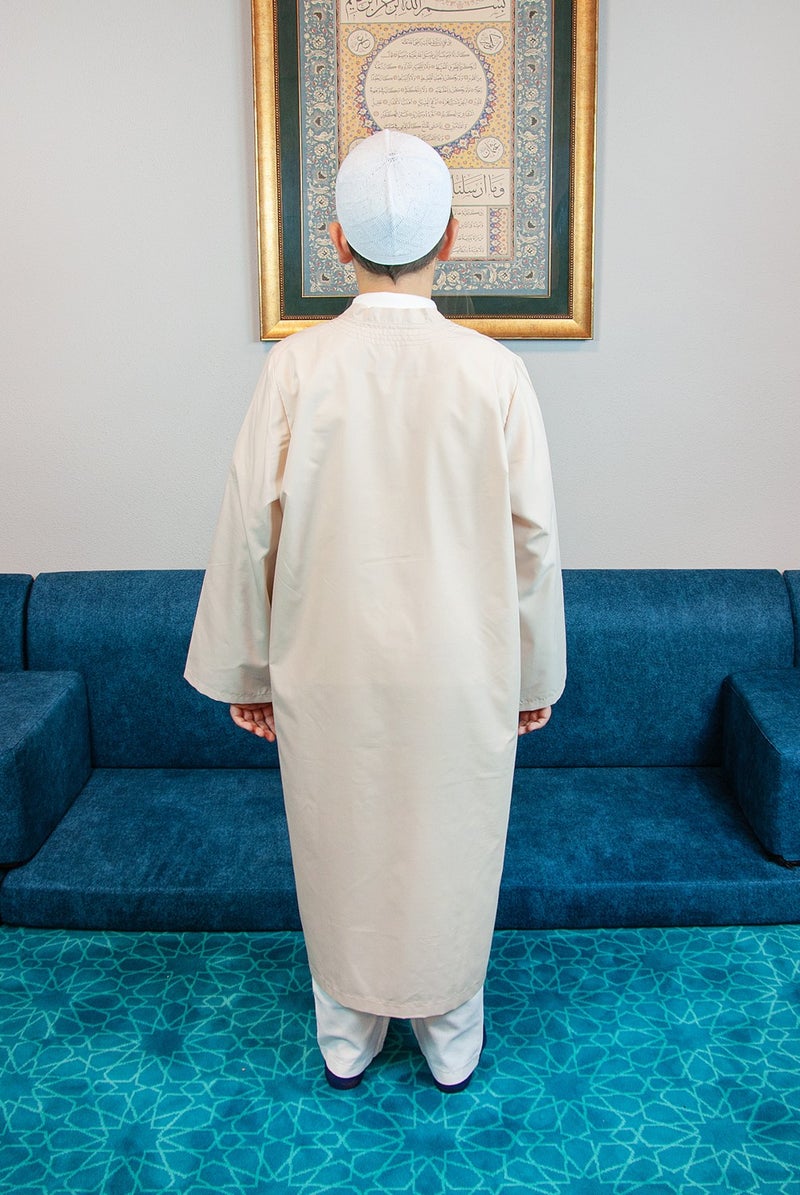 İhvan Online Ihvan Online Cream Bukhara Collar Prayer Dress Boy's Robe - Image 5