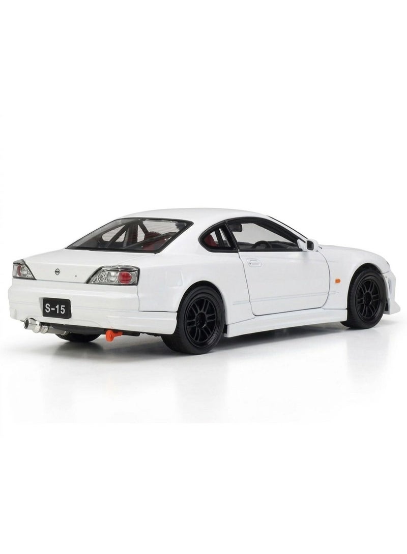 Welly 1:24 Scale Diecast Sports Car Model – Nissan Silvia S15 Coupe (White) – Opening Doors & Hood - Image 4
