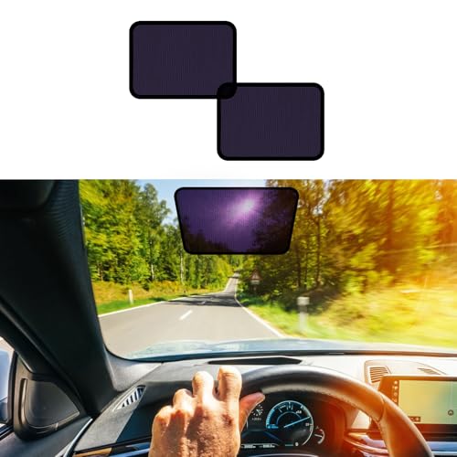 KOCZIL Small Cling Car Window Shades for Windshield Side Windows Universal Fit 984 x 709 Driver Side Window Sunshade GlareReducing Window Cover with Durable Mesh Dark PVC Film - Image 1
