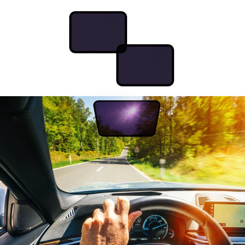 KOCZIL Small Cling Car Window Shades for Windshield Side Windows Universal Fit 984 x 709 Driver Side Window Sunshade GlareReducing Window Cover with Durable Mesh Dark PVC Film - Image 3