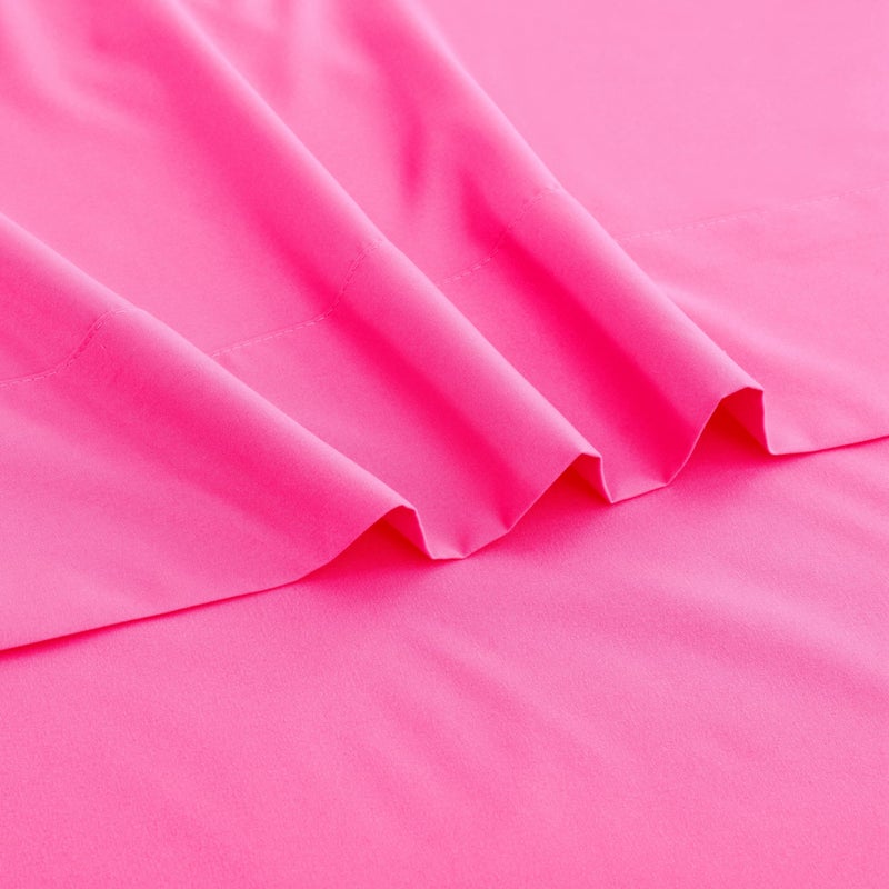 Ghooss Bed Sheet Set Queen Size Super Soft Microfiber 1800 Deep Pocket Luxury Bedding Sheets Double Brushed Wrinkle, Stain, Fade Resistant(Hot Pink,Queen) - Image 2