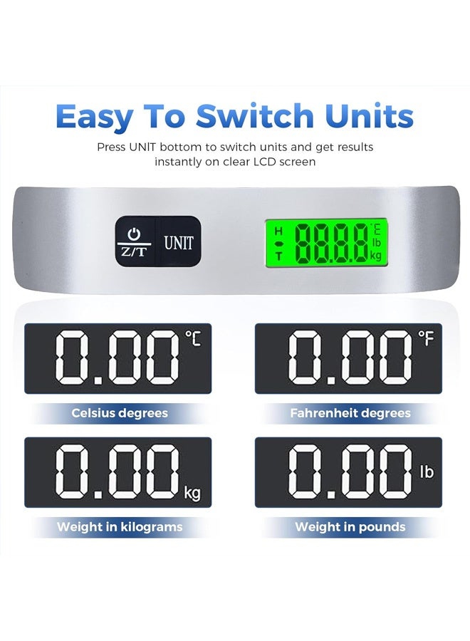 Digital Luggage Scale, Travel Luggage Weight Scale, Maximum 110 lbs/50 kg Luggage Scale with Backlit LCD Display - Image 5
