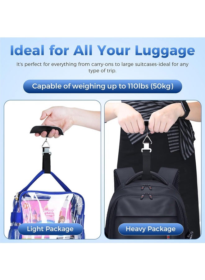 Digital Luggage Scale, Travel Luggage Weight Scale, Maximum 110 lbs/50 kg Luggage Scale with Backlit LCD Display - Image 4