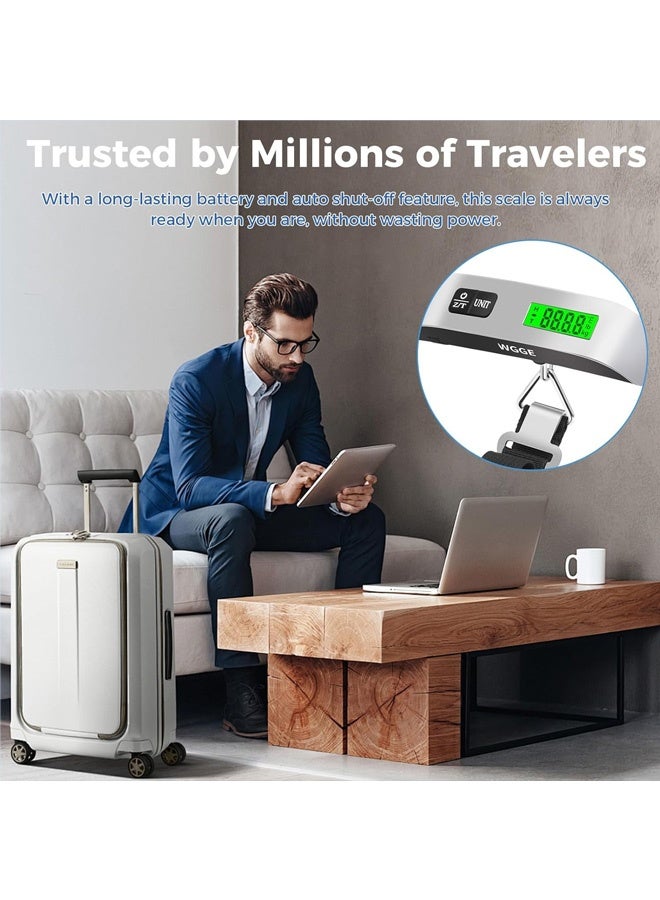Digital Luggage Scale, Travel Luggage Weight Scale, Maximum 110 lbs/50 kg Luggage Scale with Backlit LCD Display - Image 2