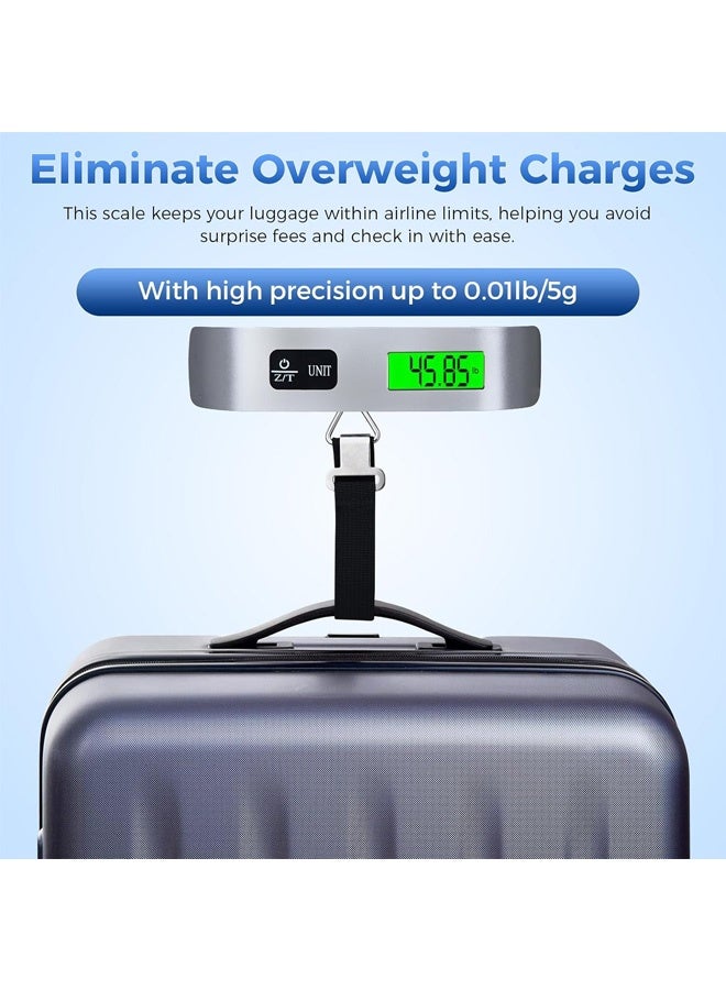 Digital Luggage Scale, Travel Luggage Weight Scale, Maximum 110 lbs/50 kg Luggage Scale with Backlit LCD Display - Image 3