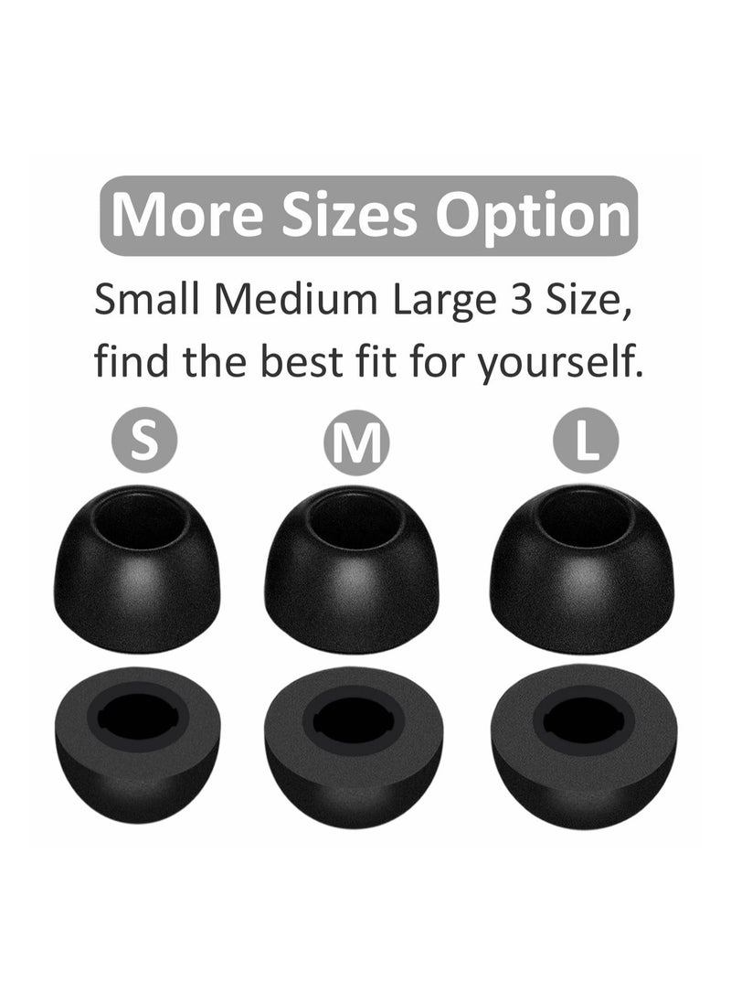 SYOSI Earbuds for Galaxy Buds Pro, 6 Pairs of Memory Foam Earbuds, S/M/L 3 Size Earbud Replacement Accessories, Comfort Earbuds Compatible with Samsung Galaxy Buds Pro (Black White)  - Image 4