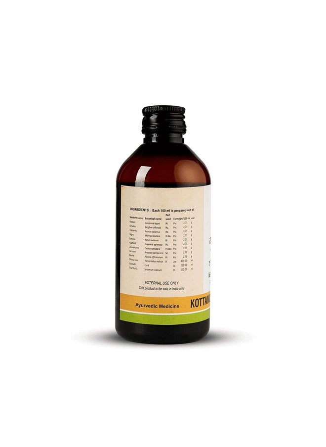 Kerala Ayurveda Kottamchukkadi Thailam 200 Ml|For Tennis Elbow & Sports Injuries|Relieves Joint Swelling And Inflammation|Pain Relief Oil |With Kottam, Chukku, Vayambu, Rasna, Devadaru In Sesame Oil  - Image 2