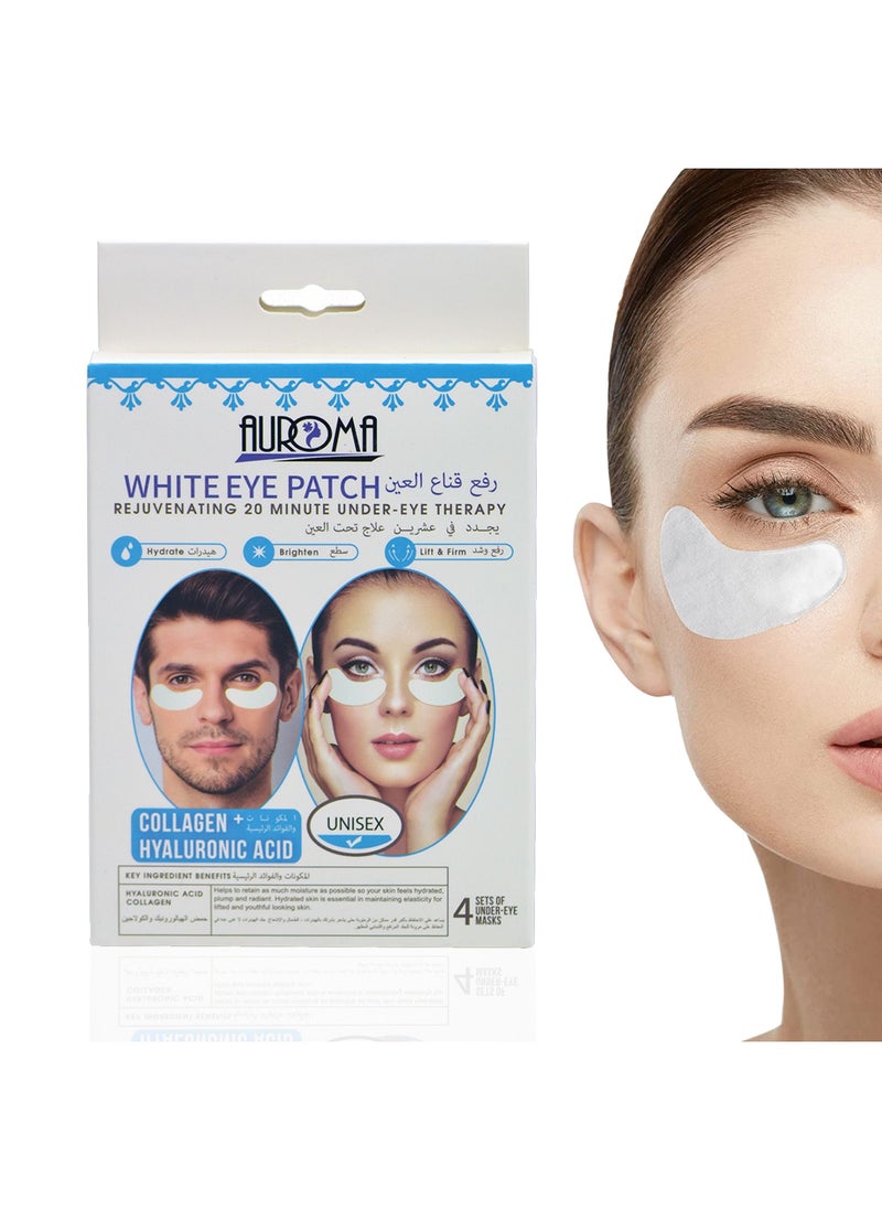 AUROMA Pack of 12 Eye Masks for Dark Circles and Puffiness,  Under Eye Patches for Puffy Eyes Treatment, Under Eye Gel Pads Collagen for Eye Bags Treatment, Gel Eye Mask Skincare, White  - Image 1