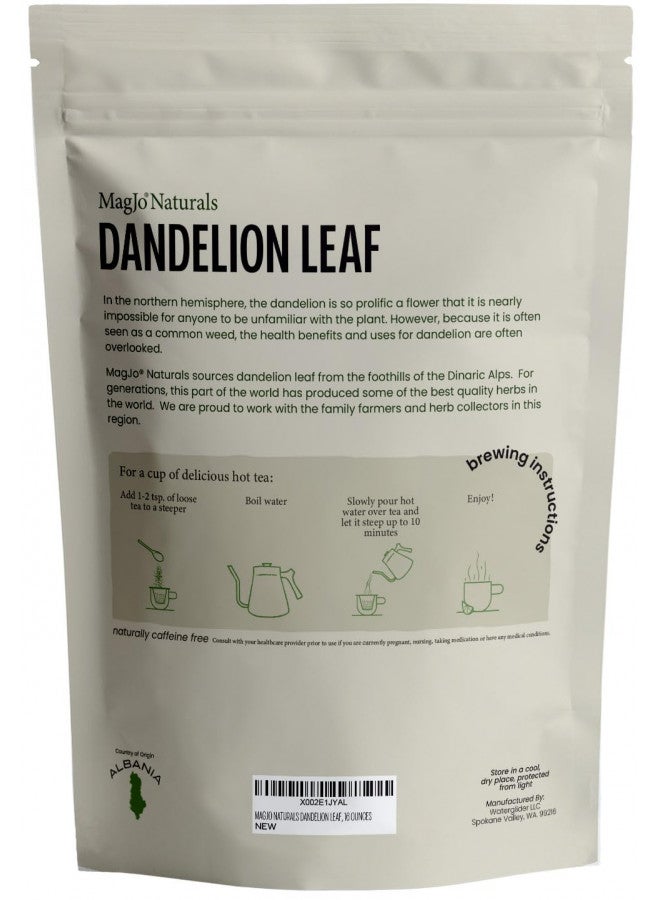 MagJo Naturals Wild-Harvest Dandelion Leaf (16 Ounces) Cut & Sifted, Non-irradiated, Taraxacum officinale, Bulk 1 Pound, Herbal Infusion, te diente de Leon organico - Image 3