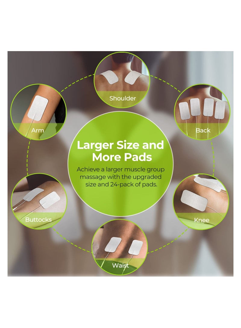 Generic 20Pack TENS EMS Electrode Pads Gel Patch For Electrode Stickers Electrodes Physiotherapy Massager Nerve Muscle Stimulator 5x9cm  - Image 3
