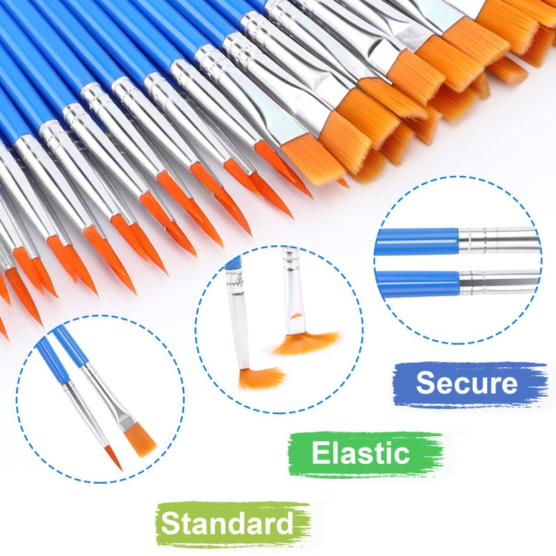 UPINS 30 Pcs Paint Brushes, Small Brush Bulk for Detail Painting - Image 3