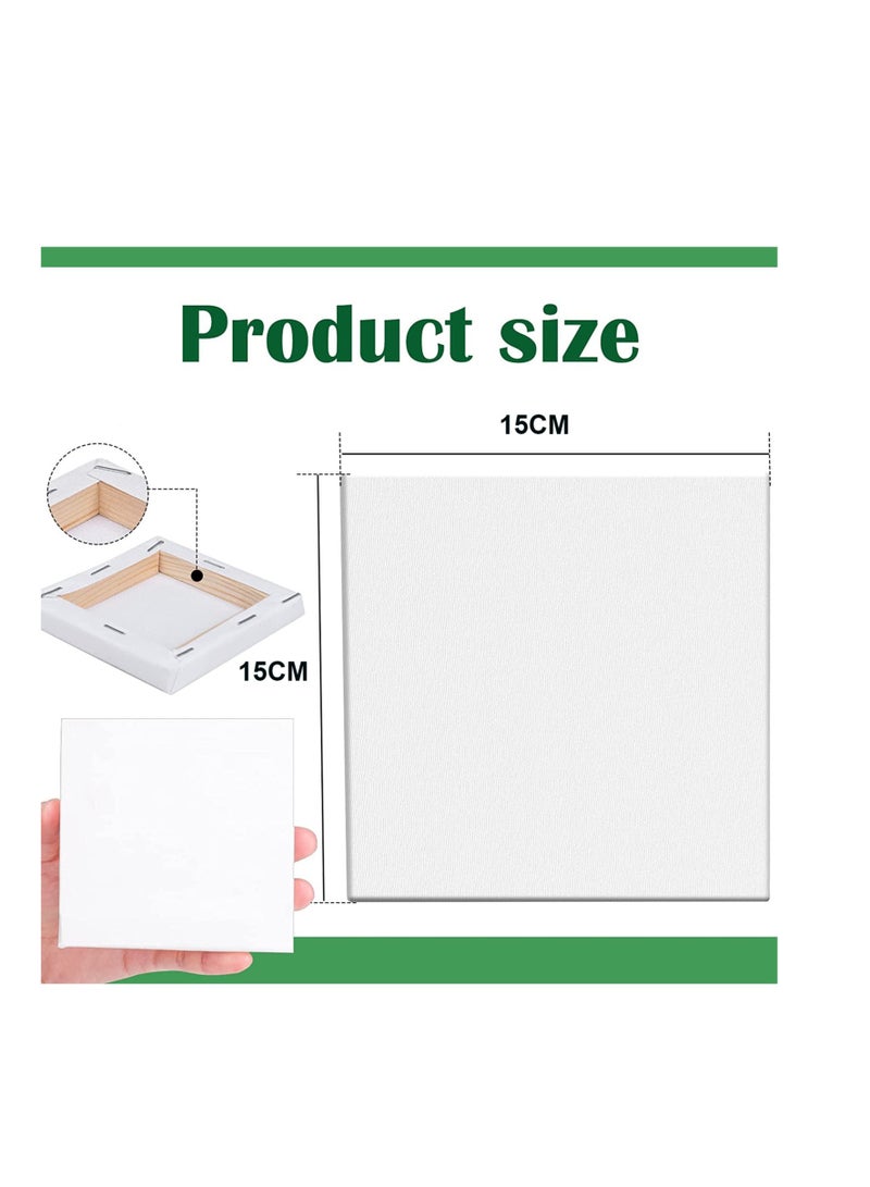 SYOSI Mini Stretched Canvas Profile Art Primed Canvases for Painting Small Professional Stretched Canvas for Kids and Art Supplies for Acrylics Oils Other 10 Pack  - Image 5