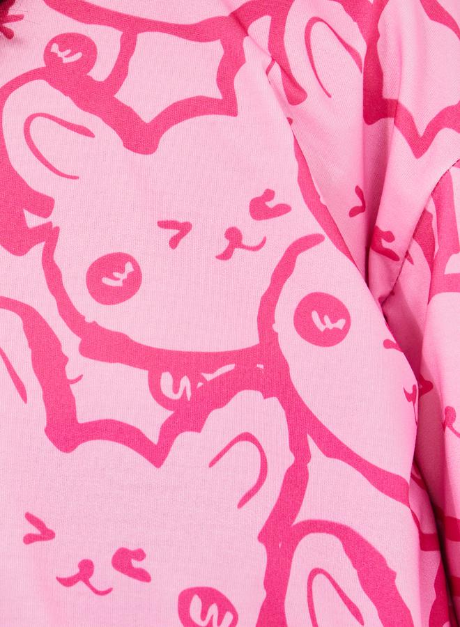 Styli Bear Graphic Print Lightweight Sweatshirt - Image 3