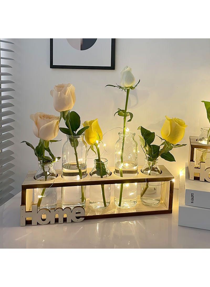 Bluejw 3 Piece Set Creative Transparent Glass Fashion Home Living Room Dining Room Vintage Decorative Hydroponic Vase - Image 2