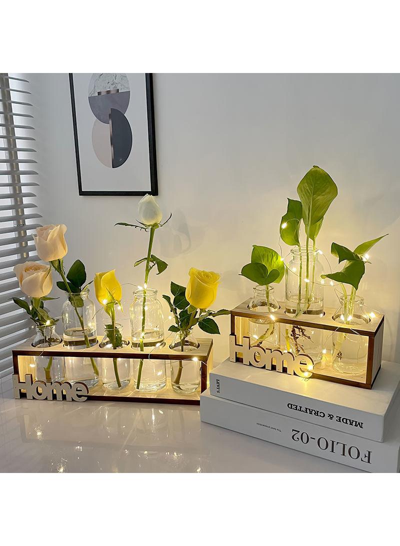 Bluejw 3 Piece Set Creative Transparent Glass Fashion Home Living Room Dining Room Vintage Decorative Hydroponic Vase - Image 3