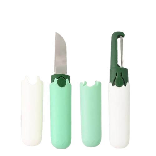 Garth 2-in-1 Knife, Multifunctional Peeler, Two-in-One Fruit Knife, Fruit and Vegetable Cutting Knife + Sawtooth Peeler, Apple, Carrot, Potato, Fruit Slice Antiskid Durable, Ergonomic - Image 1