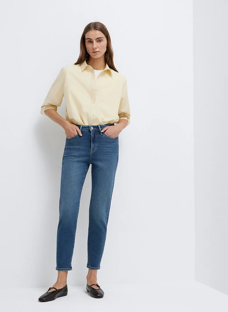 Mavi Star Dark Used Gold Shape Jean Pants