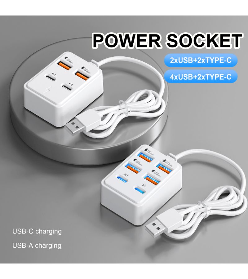 High-Speed 6 Port USB Charging Station Multi Device Fast Charging Hub - Image 1
