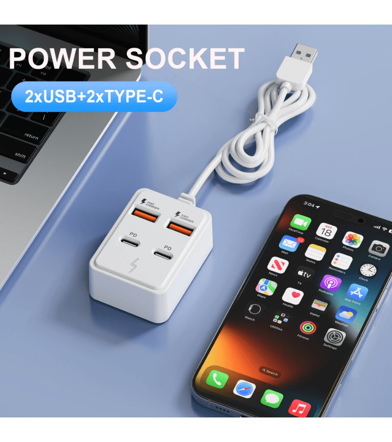 High-Speed 6 Port USB Charging Station Multi Device Fast Charging Hub - Image 4