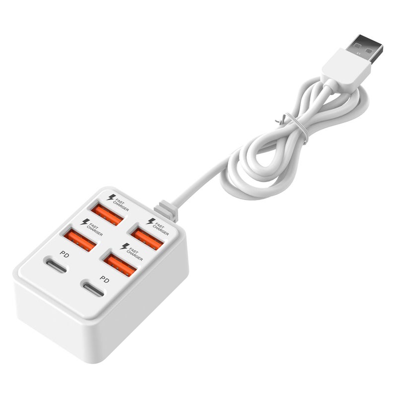 High-Speed 6 Port USB Charging Station Multi Device Fast Charging Hub - Image 5